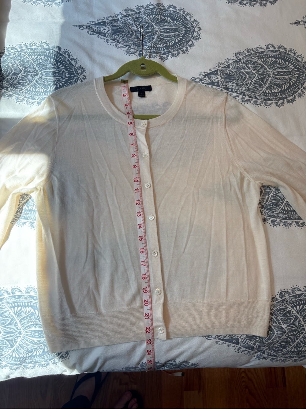 J. Crew Button-Front Lightweight Cotton Blend Cardigan Size XL - Picture 3 of 5